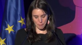 Irene Montero rompe a llorar durante un acto feminista