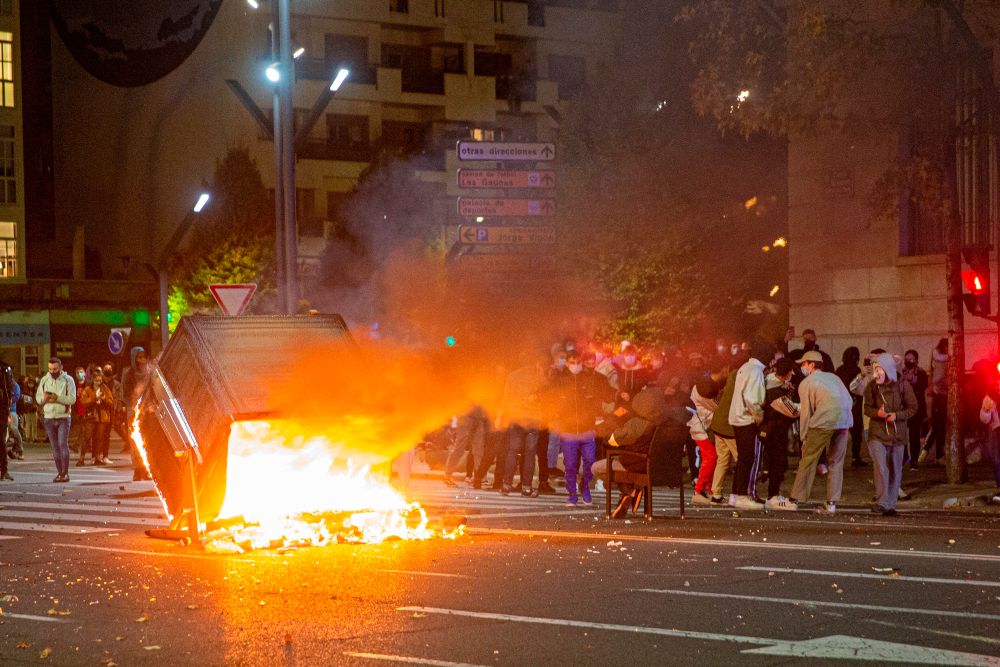 Detenidos siete jóvenes de 15 a 24 años por los disturbios en Logroño
