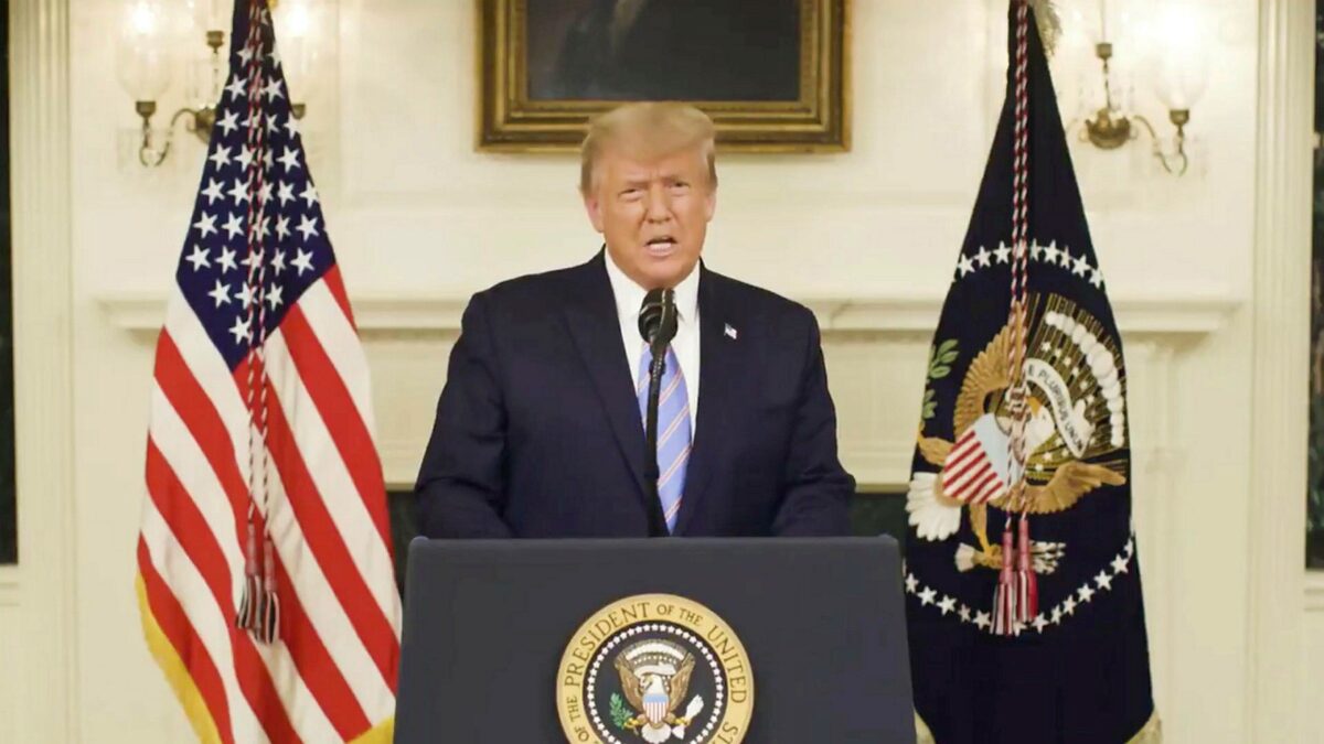 Trump acepta la certificación de Biden y condena los disturbios en el Capitolio