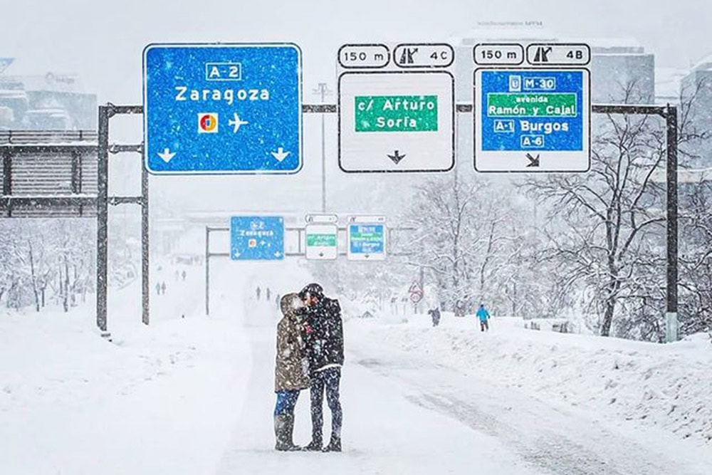 Se busca a la pareja más enamorada de la borrasca Filomena