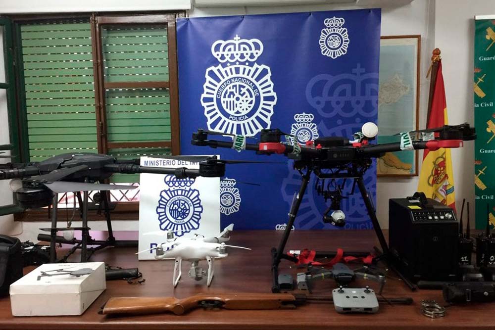 Desarticulada la primera red en España que utiliza drones para trasladar drogas