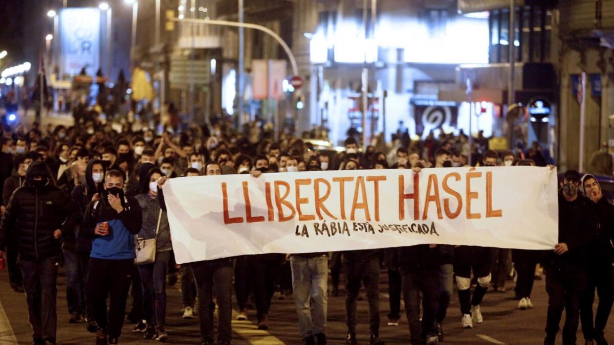 Nueva noche de protestas en Barcelona, Gerona y Tarragona por el rapero Hasél