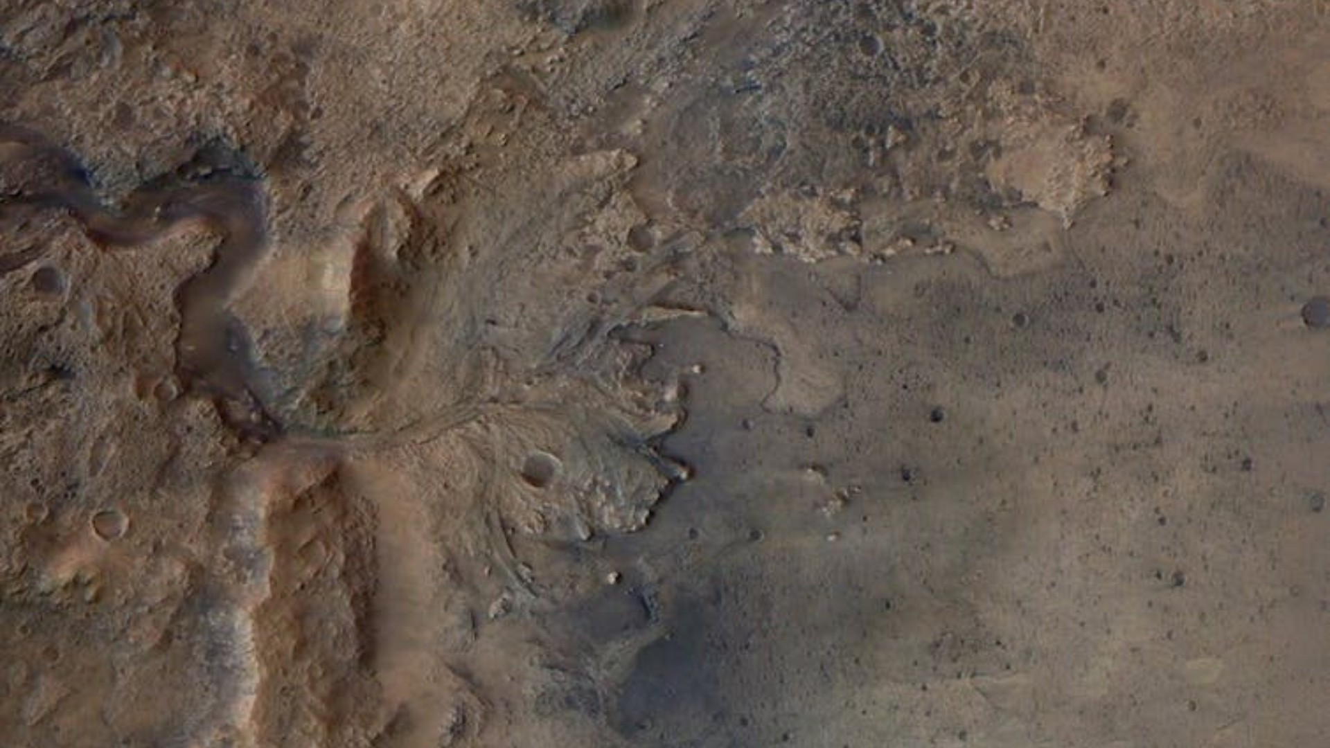 El cráter Jezero, lugar de aterrizaje marciano