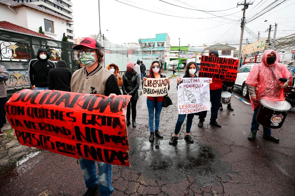 Las protestas por la liberación de Pablo Hásel llegan a Ecuador