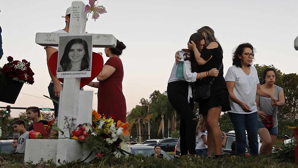Homenaje a las víctimas de la matanza de Parkland, en el tercer aniversario del tiroteo