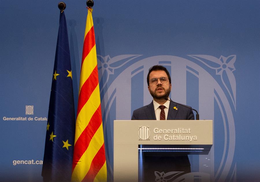Aragonès quiere negociar con Sánchez una «solución al conflicto político» catalán y el reparto de los fondos UE