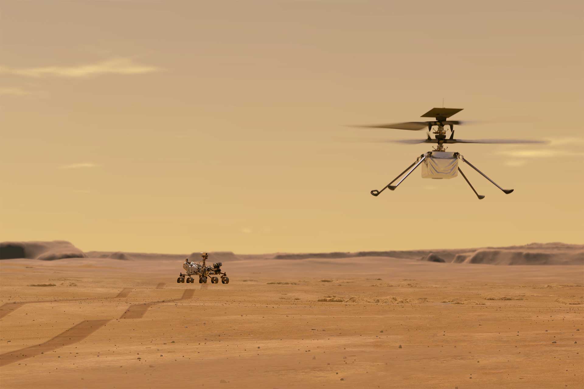 Los drones llegan a Marte