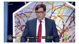 (VÍDEO) Los candidatos exigen que Illa se ponga la mascarilla en el último debate por "si es positivo"