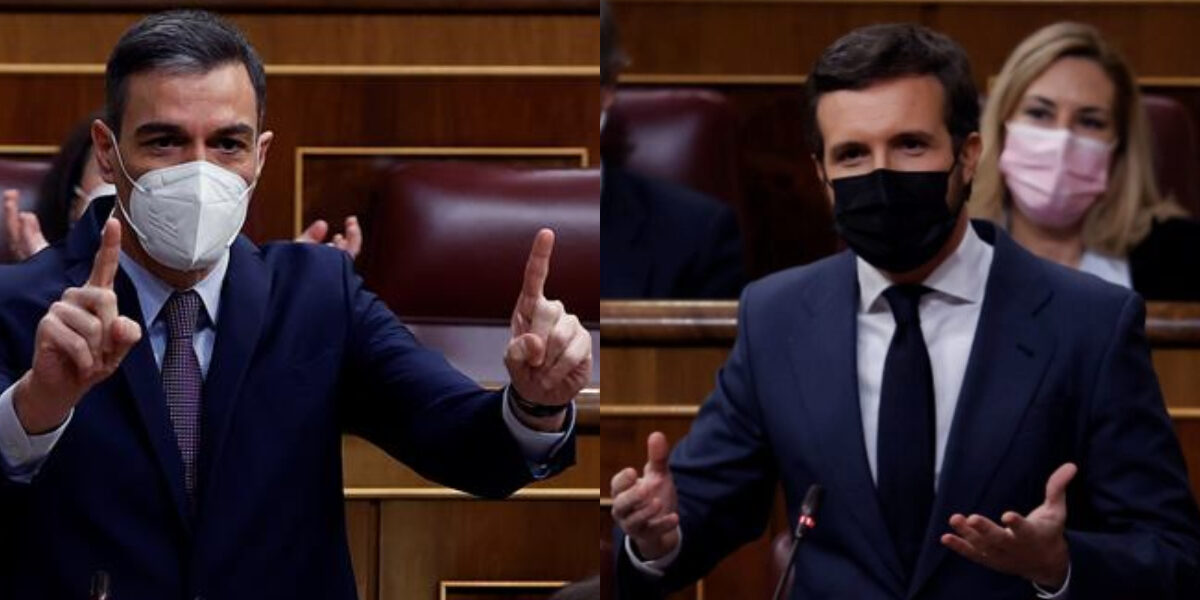 Duro enfrentamiento entre Sánchez y Casado en el Congreso tras el terremoto político
