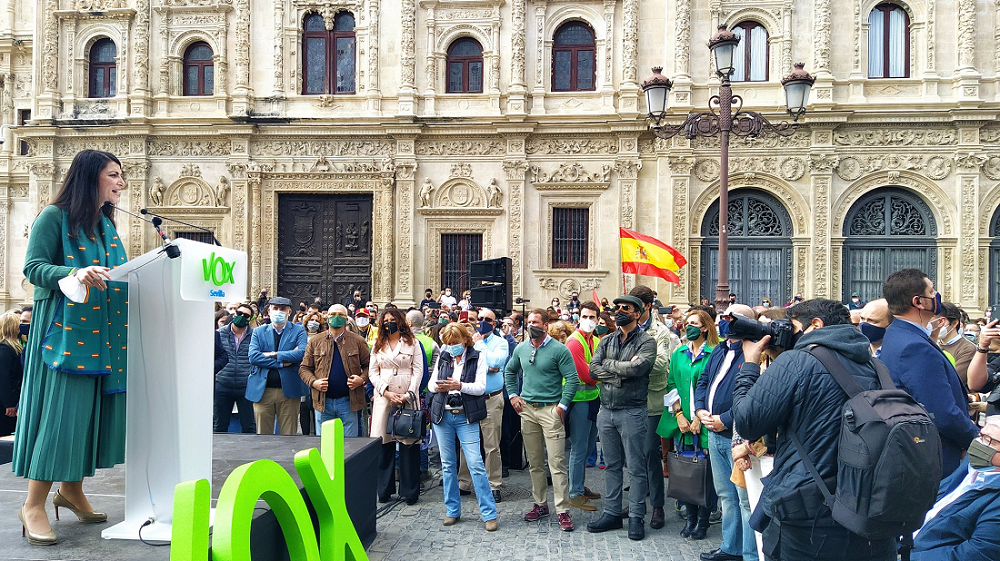 Vox e independentistas catalanes se manifiestan este pasado domingo a una semana del 8M