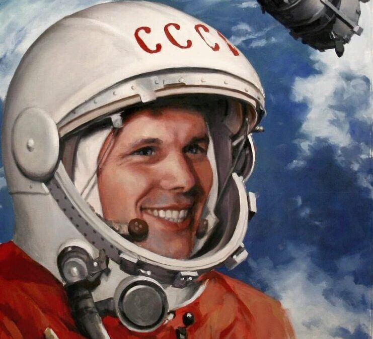 Augusto Ferrer-Dalmau pinta un cuadro del astronauta Yuri Gagarin para la embajada rusa en España