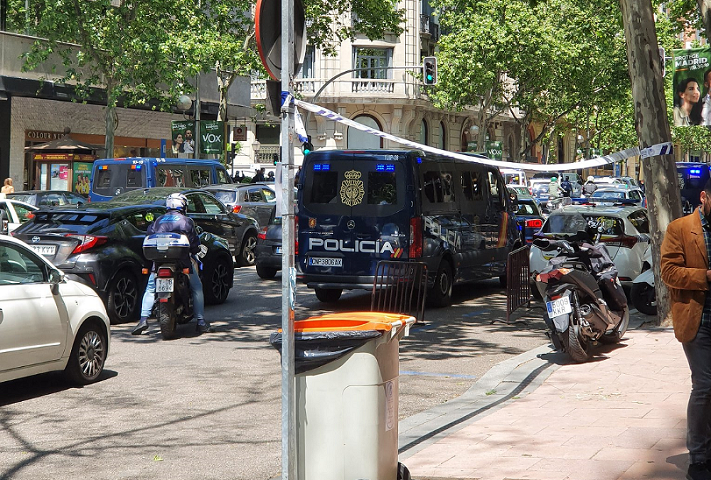Un atraco en una joyería en el barrio Salamanca de Madrid se salda con un detenido y un herido de bala