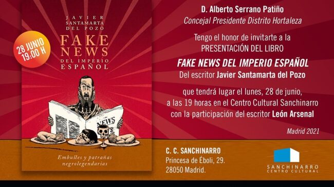 El libro 'Fake news del Imperio español' se presenta este lunes en Madrid