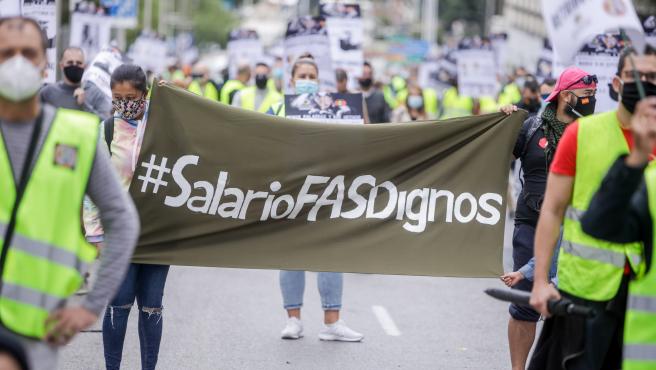 Decenas de militares se concentran en Madrid para reclamar un sueldo digno