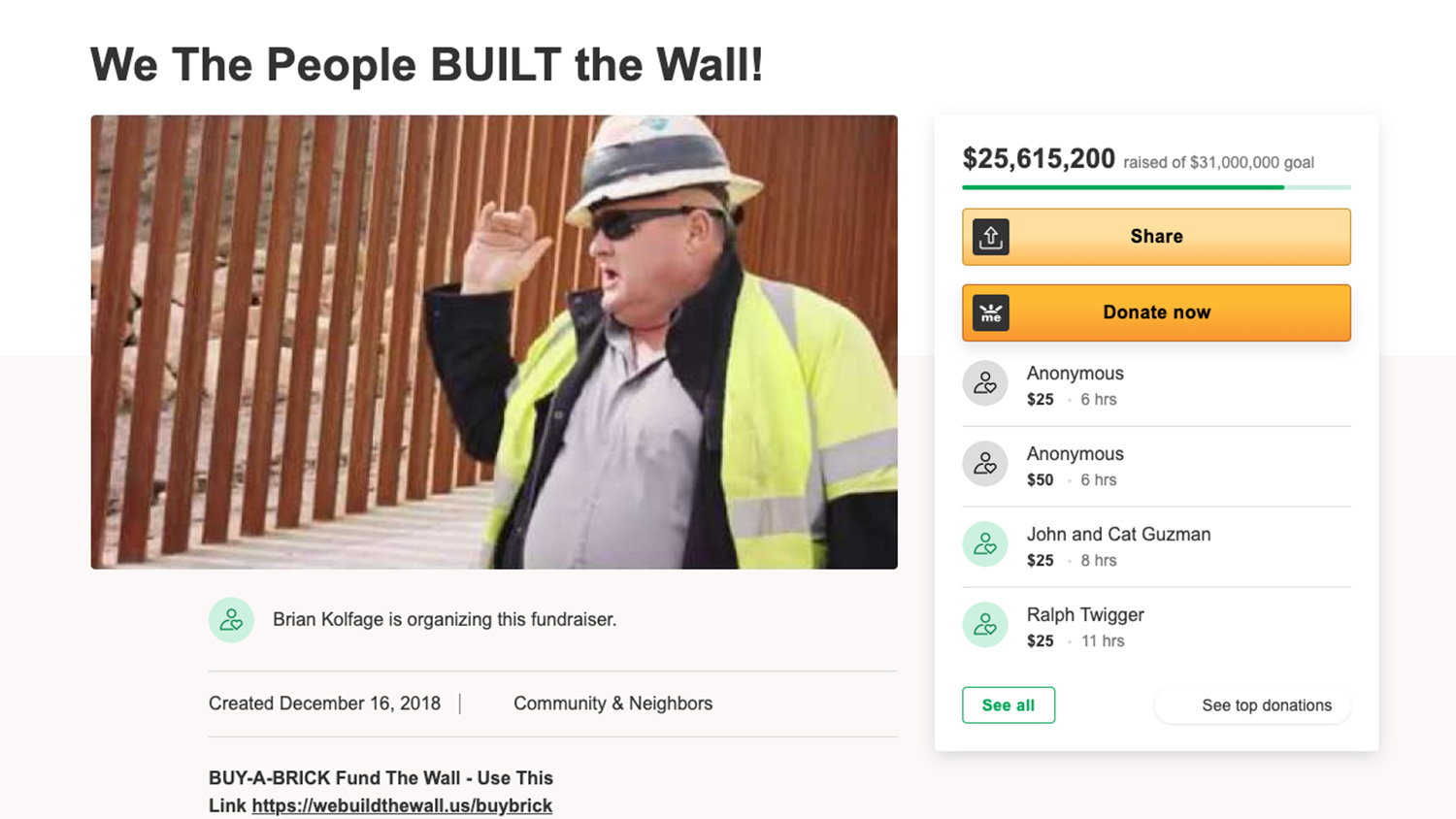 We The People: Brian Kolfage, el veterano que pasó de invitado de Obama a financiar el muro de Trump 5