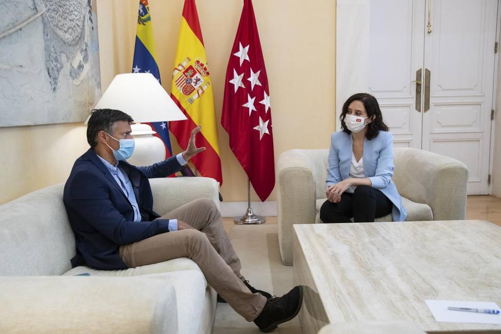 Ayuso recibe a Leopoldo López para debatir sobre Venezuela y Cuba
