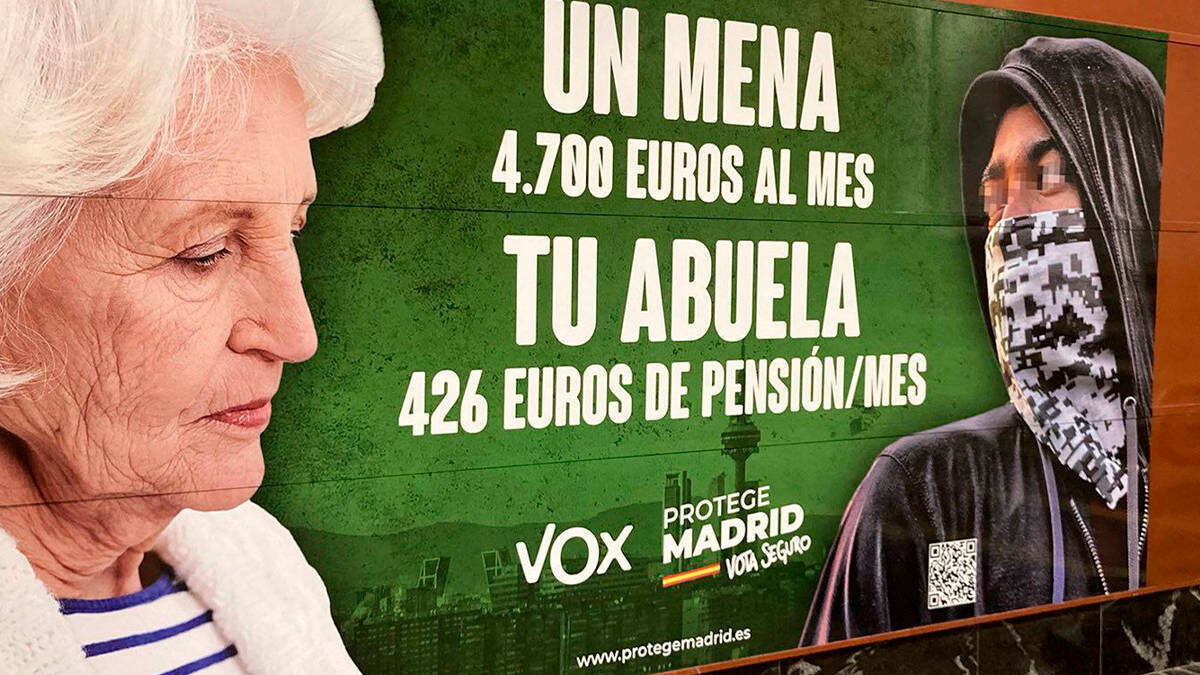 La Audiencia de Madrid respalda a la jueza que se negó a retirar el cartel de Vox del 4-M sobre los menas