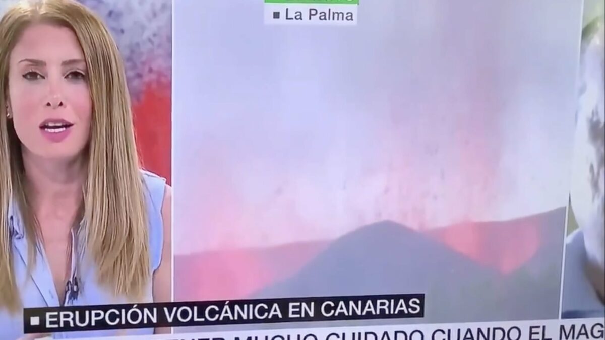 (VÍDEO) Las redes no dan crédito a la pregunta de esta periodista de La Sexta por la erupción del volcán de La Palma