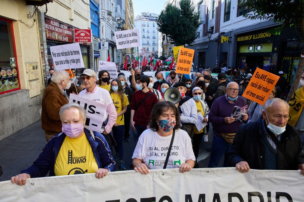 La Semana de Lucha por el Tren culmina en Atocha con una manifestación reivindicativa 1