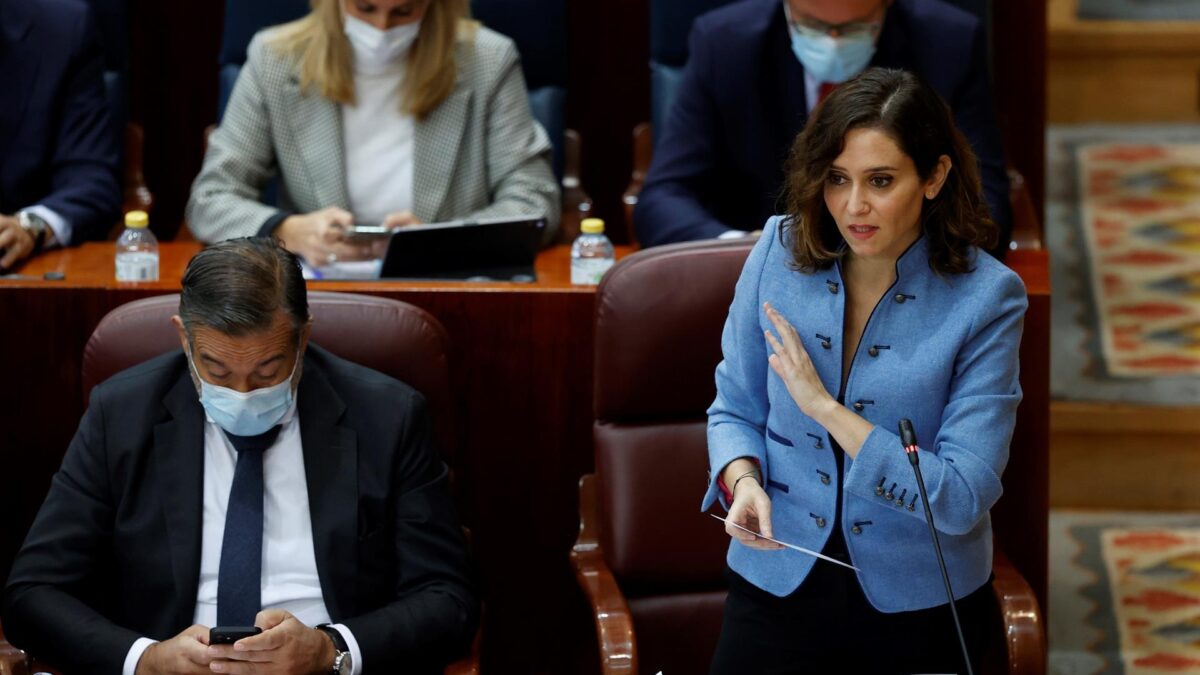 Ayuso descarta el pacto con el PSOE y mira a Vox para los presupuestos de Madrid