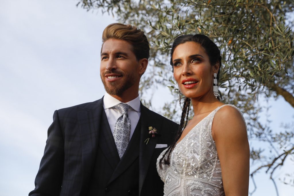 Sergio Ramos y Pilar Rubio el día de su boda.