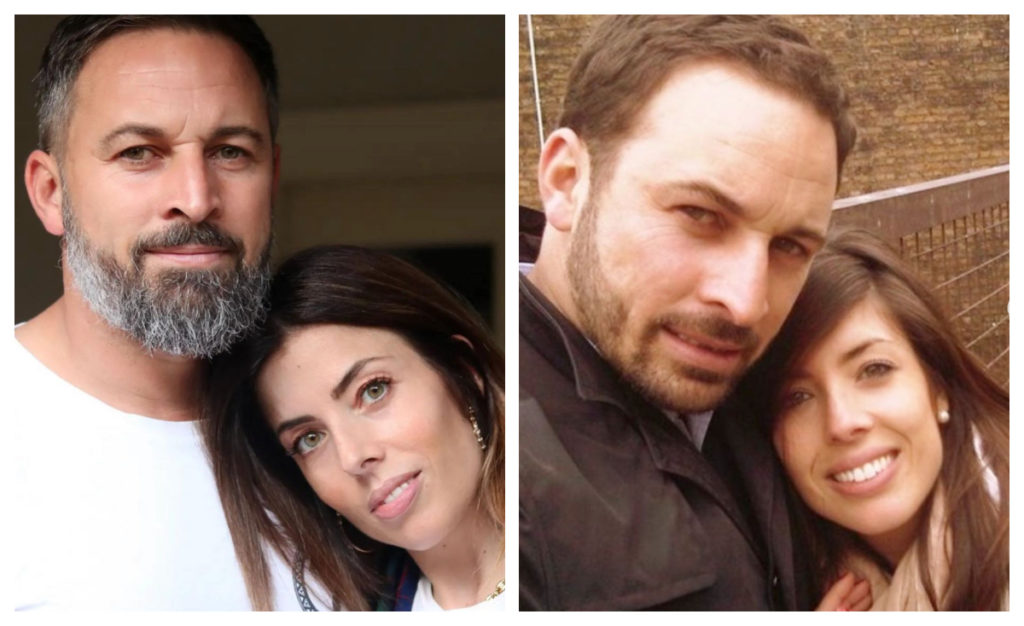 Santiago Abascal y Lidia Bedman ahora (izda) y hace diez años (dcha)