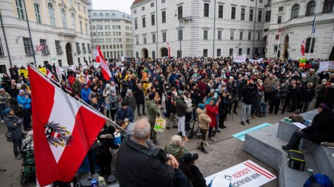 Manifestaciones este sábado en Viena en contra de la vacunación obligatoria y las medidas anticovid del país