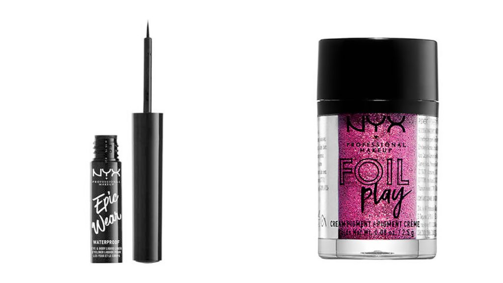 Eyeliner líquido (PVP: 9.90€) y Foil Play Cream Pigment (PVP: 7.95€) de NYX Cosmetics