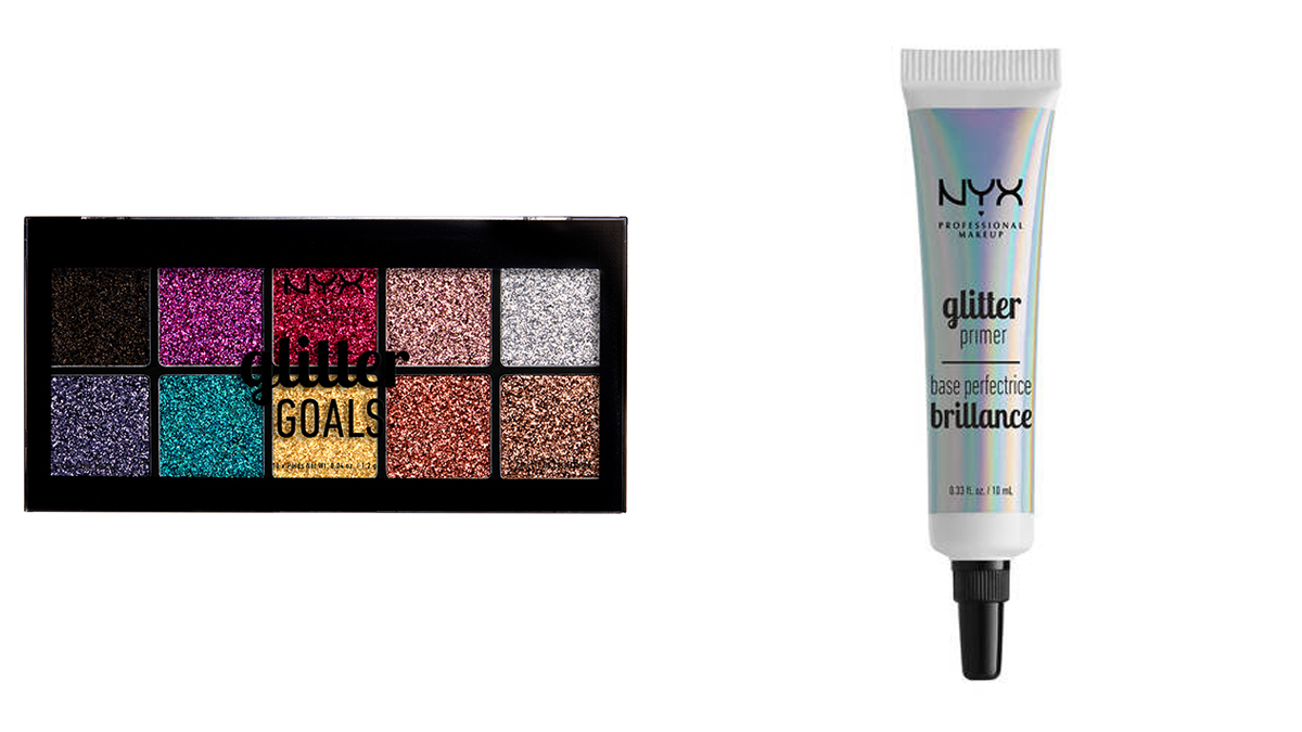 Paleta de sombras (PVP: 29.90€) y prebase glitter (PVP: 8.90€) de NYX Cosmetics