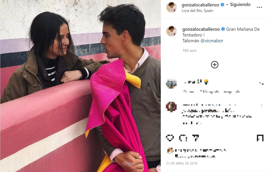Gonzalo Caballero fue quien confirmó su noviazgo con Victoria Federica con esta imagen en su perfil de Instagram (@gonzalocaballeroo)