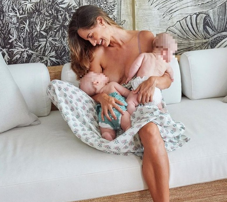 Ariadne Artiles repitió maternidad dando a luz a sus gemelas, en un parto complicado (@ariadneartiles)