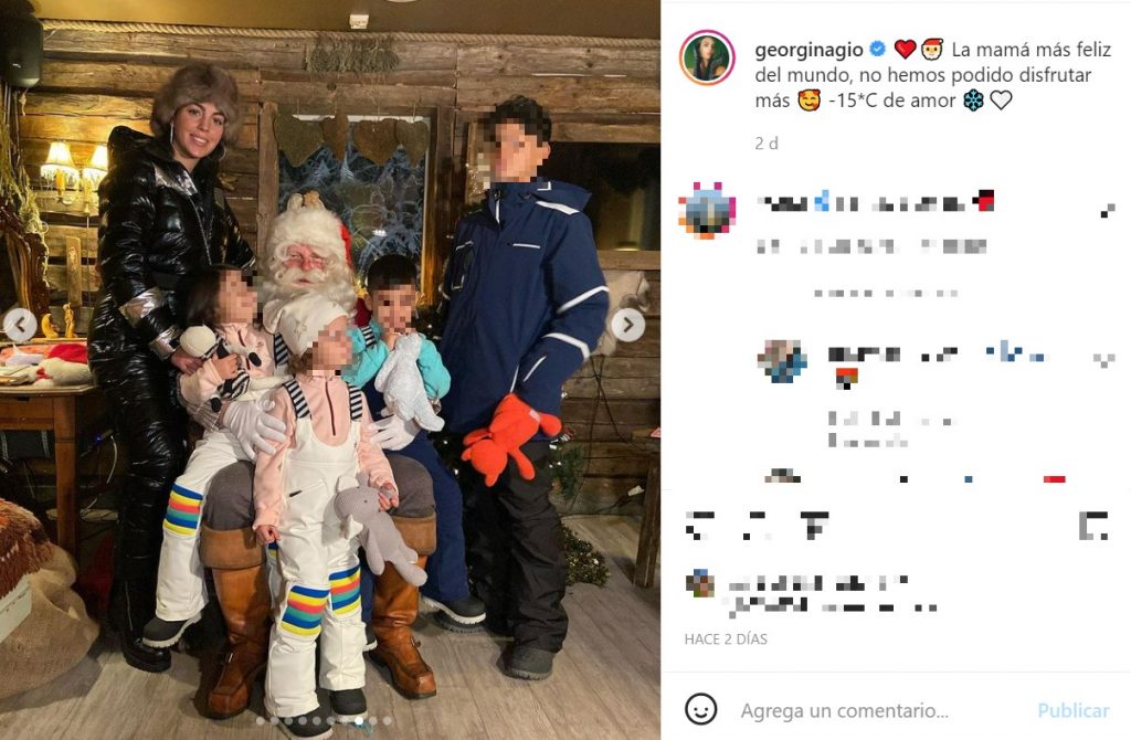 Georgina, embaraza de gemelos, ha viajado a Laponia junto a sus hijos pero sin Cristiano (@georginagio)
