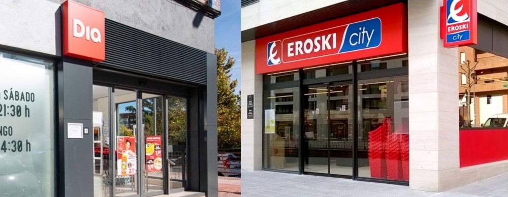 Dia y Eroski luchan por la cuarta posición en cuota de mercado en España