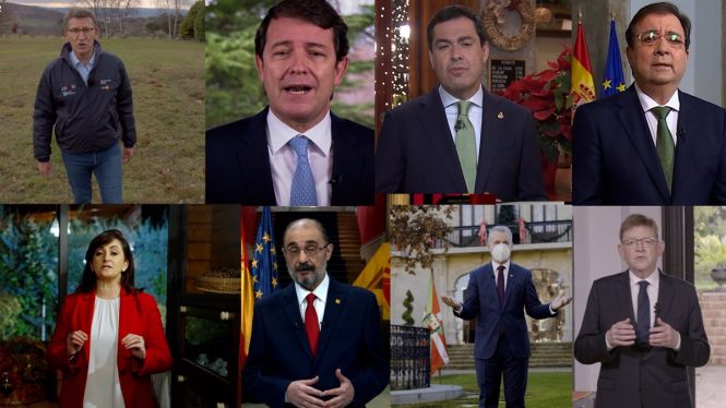 La pandemia centra los mensajes de fin de año de los presidentes autonómicos