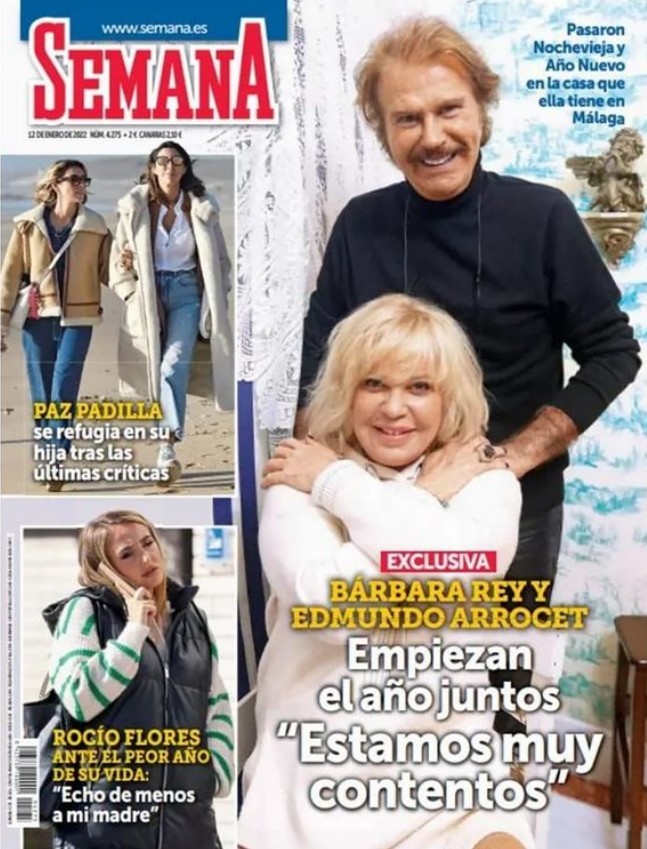 Bárbara Rey y Edmundo Arrocet, protagonista de la portada de la revista 'Semana' (@semana_revista)