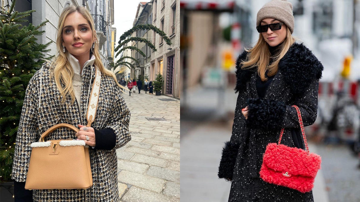 Chiara Ferragni (@chiaraferragni) y Sonia Lyson (@sonialyson) con bolsos de borreguito