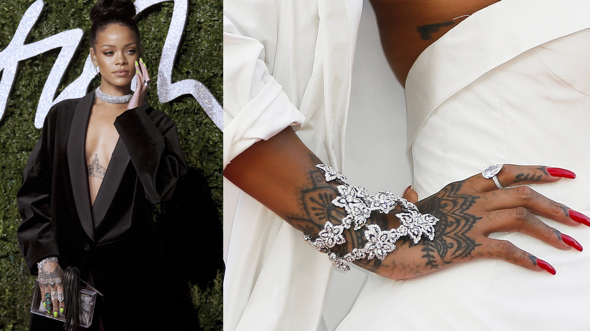 Algunos de los tatuajes de Rihanna (EFE)