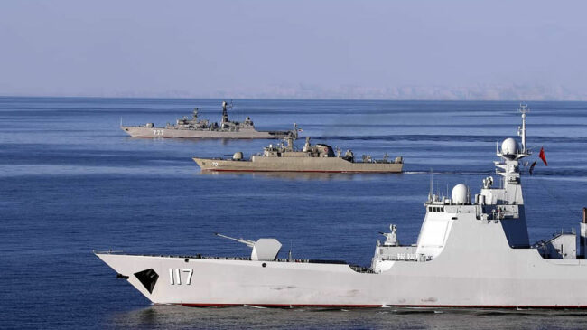Rusia, China e Irán realizan maniobras navales en el océano Índico: "Hay que fortalecer la región"