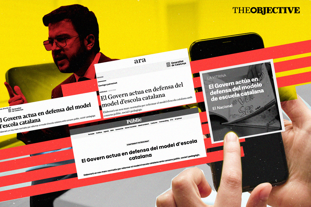 El Govern paga a medios afines para 'vender' que defiende el catalán en las escuelas
