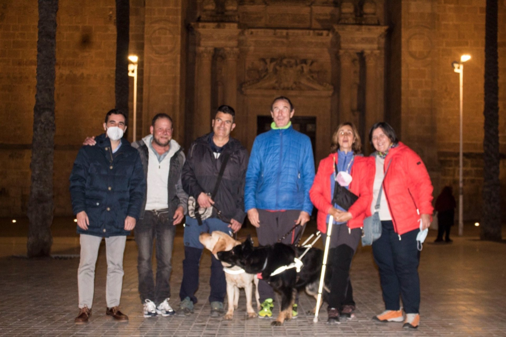 Un grupo de invidentes inicia el Camino de Santiago desde Almería por primera vez