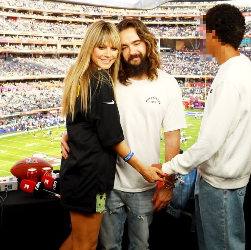 Heidi Klum, paseó palmito en la final de la Super Bowl. Instagram