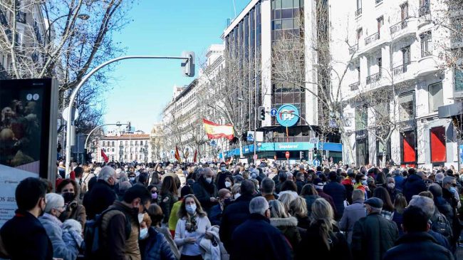 La Policía identificará a los organizadores de las concentraciones no comunicadas en la calle Génova