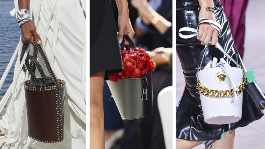 De izquierda a derecha: bolsos de Chloé, Michael Kors y Versace