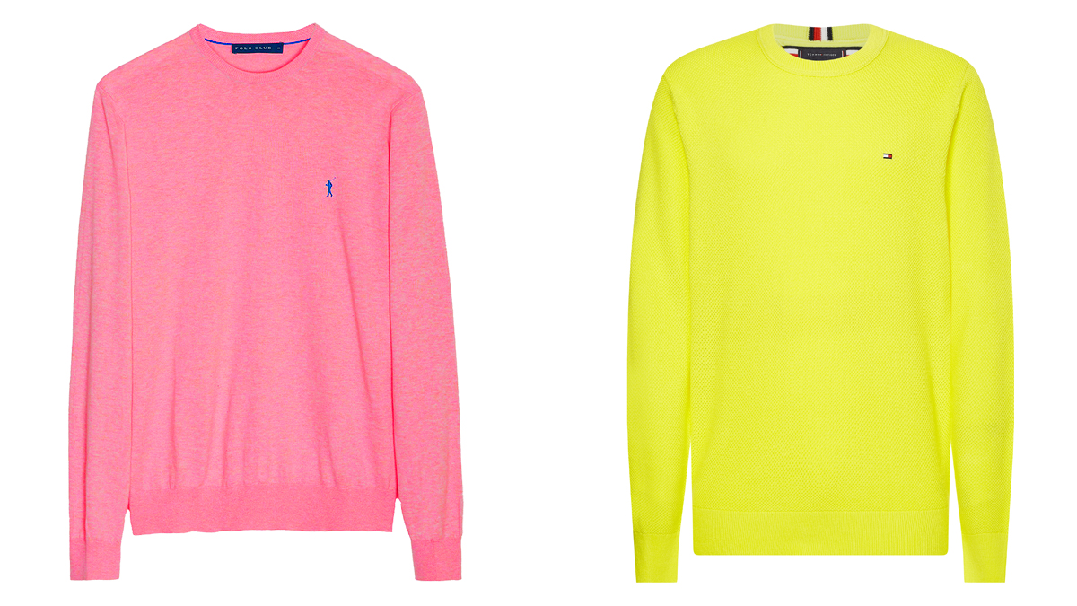 Jersey rosa de Polo Club y diseño en amarillo de Tommy Hilfiger