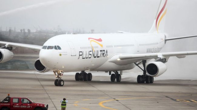 La aerolínea pública de Venezuela usa a Plus Ultra para operar vuelos Caracas-Madrid
