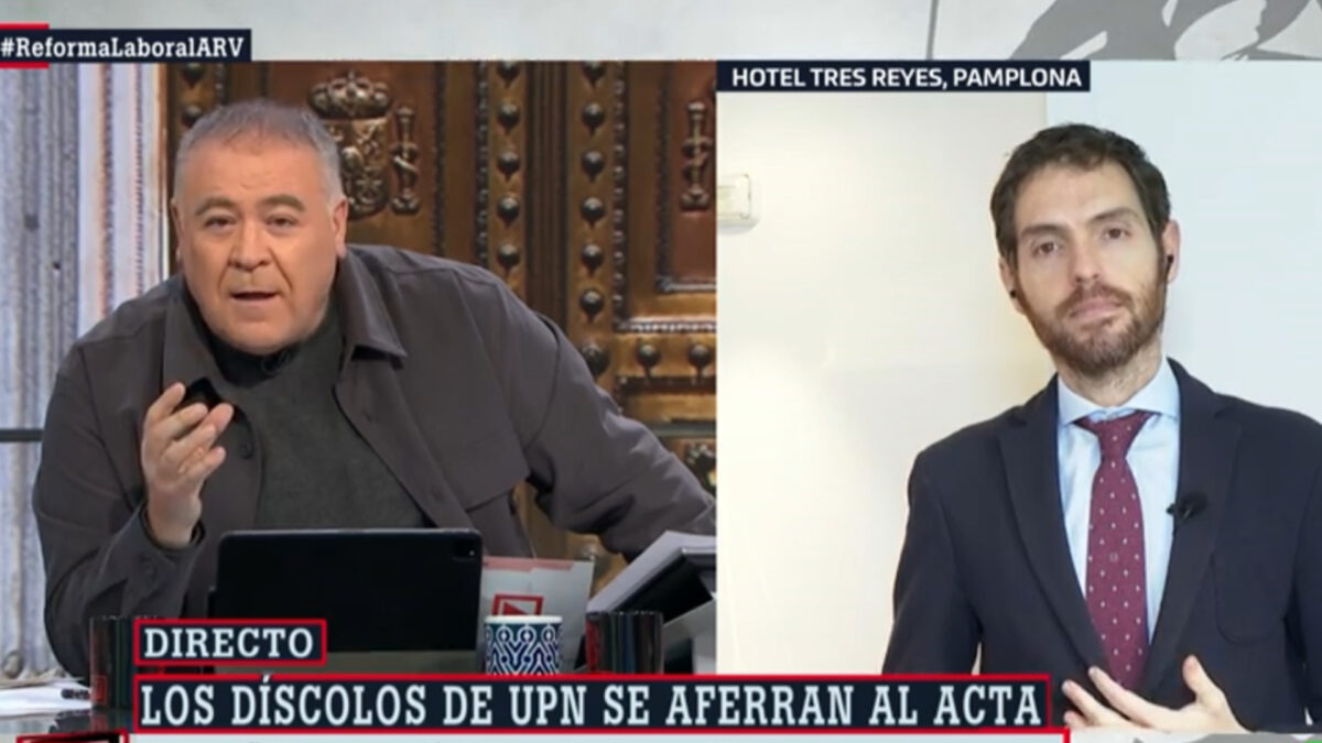 (VÍDEO) Ferreras intenta acorralar a Sergio Sayas, pero este se la devuelve: «Coincidimos en voto todos»