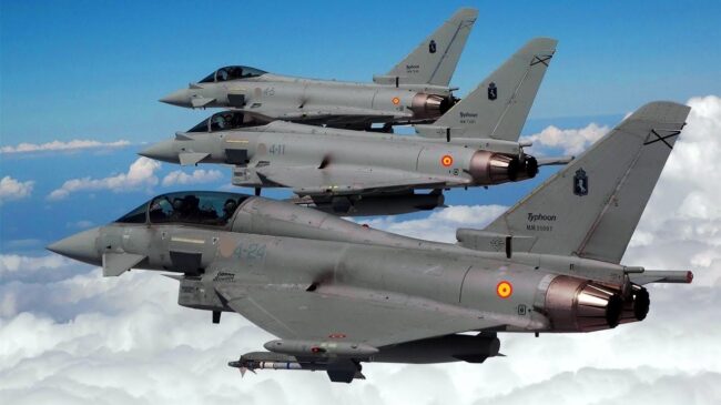(VÍDEO) España envía a Bulgaria un contingente de cuatro cazas Eurofighter