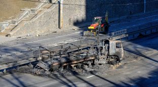 Ucrania acusa a Rusia de atacar la torre de telecomunicaciones de Kiev