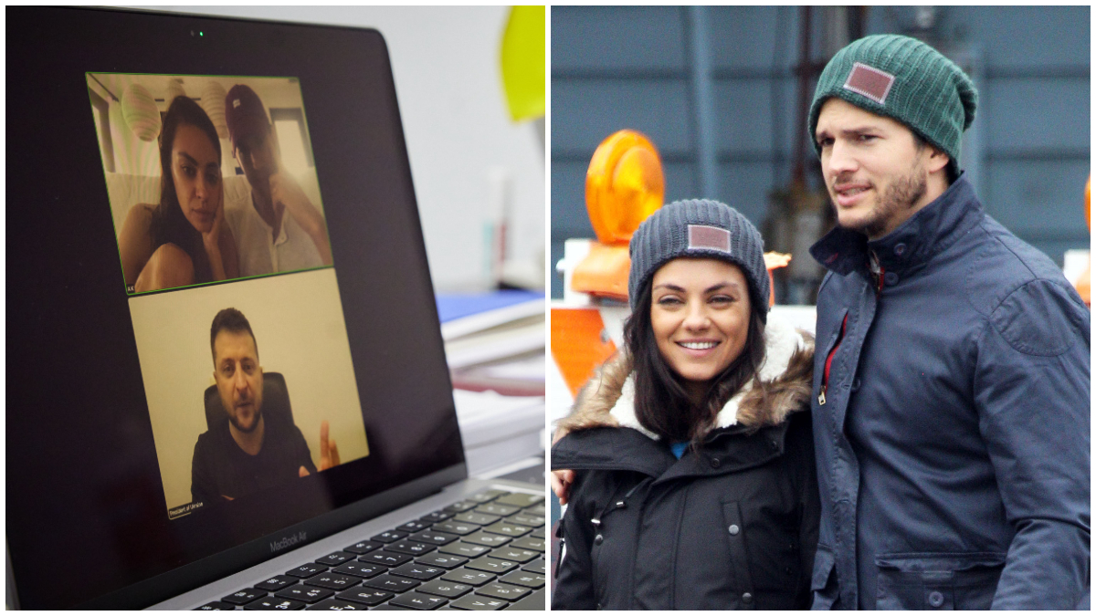 Zelensky agradece personalmente a Mila Kunis y Ashton Kutcher los 35 millones de dólares