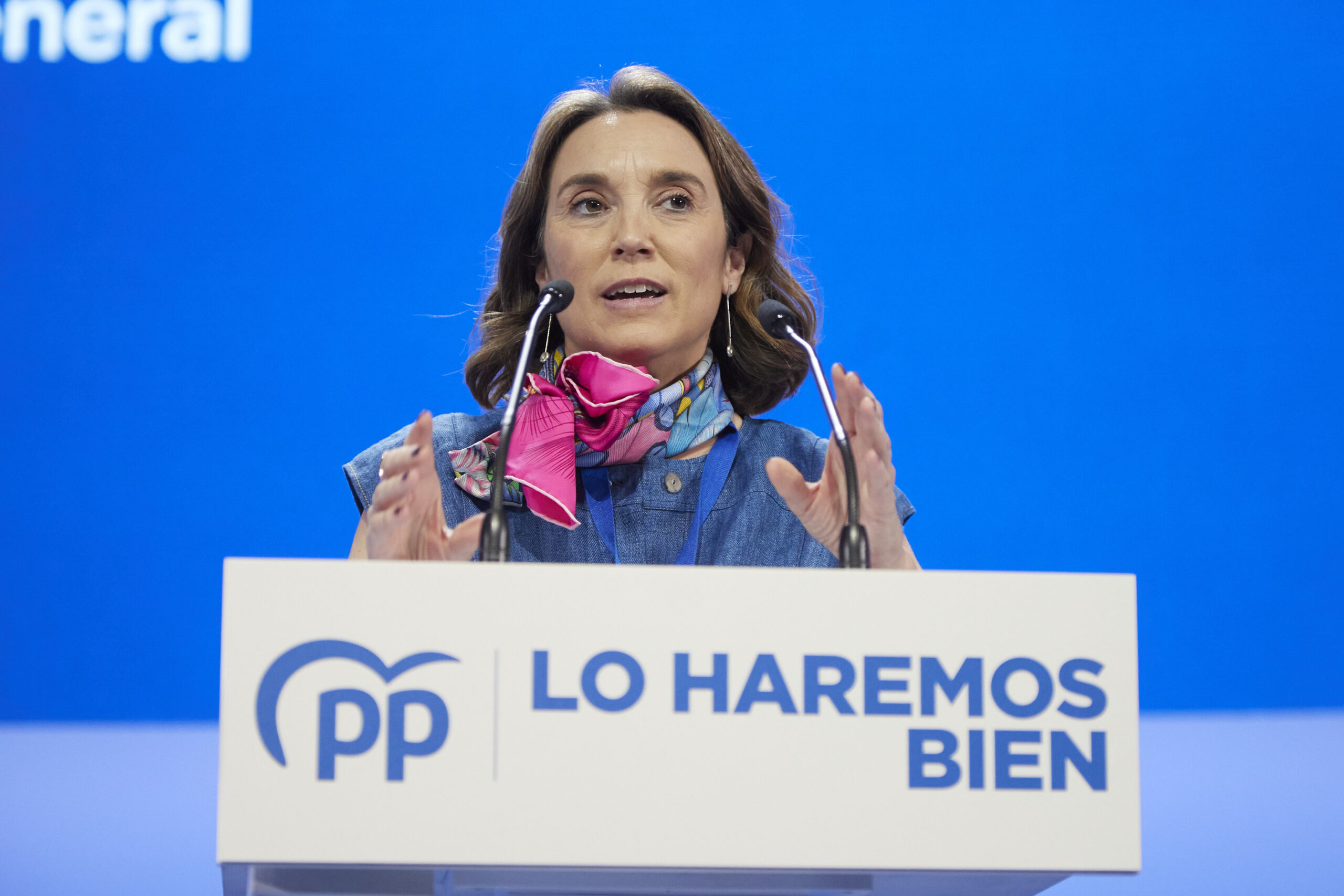 Cuca Gamarra asegura que el PP «seguirá trabajando» para llegar a pactos con el PSOE